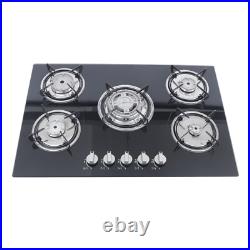 Cooktop Gas 5 Burners Gas Stovetop 30 inch Gas Hob Stovetop Tempered for Kitchen