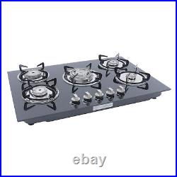 Cooktop Gas 5 Burners Gas Stovetop 30 inch Gas Hob Stovetop Tempered for Kitchen