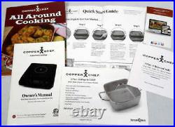 Copper Chef Induction Cooktop with11 Casserole Pan & 9.5 Fry Pan Steamer Panini