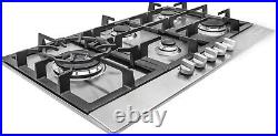 Cosmo 850SLTX-E Gas Cooktop with 5 Burners, Counter Cooker with Cast Iron Grate