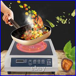 Crystal Panel+Stainless Steel Timed Induction Cooktop 1800W High Power 13 Speed