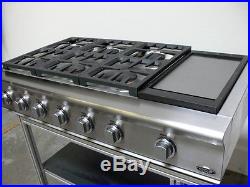 DCS 48 Stainless Steel Range top with 6 Burners & Griddle Display Model