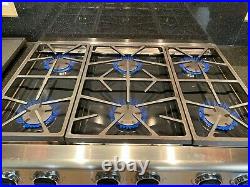 Dacor ESG366S Epicure 36 6-Burner Gas Cooktop, Stainless. With griddle