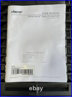 Dacor Professional HCT365GSNG 36 Inch Gas Cooktop with 5 Sealed Burners