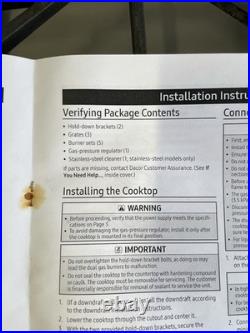 Dacor Professional HCT365GSNG 36 Inch Gas Cooktop with 5 Sealed Burners