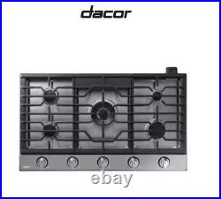 Dacor Transitional 36 Inch Wide 5 Burner Gas Cooktop(DTG36P875NS)-READ