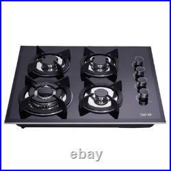 Deli-kit 24 inch Gas Cooktop Dual Fuel Sealed 4 Burners Gas DK145-A01S Cooker