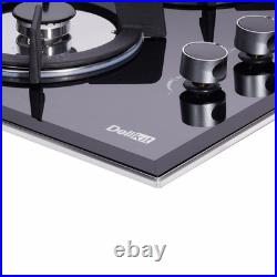 Deli-kit 24 inch Gas Cooktop Dual Fuel Sealed 4 Burners Gas DK145-A01S Cooker