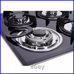 Deli-kit 24 inch Gas Cooktop Dual Fuel Sealed 4 Burners Gas DK145-A01S Cooker