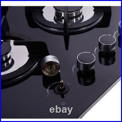 Deli-kit 24 inch Gas Cooktop Dual Fuel Sealed 4 Burners Gas DK145-A01S Cooker