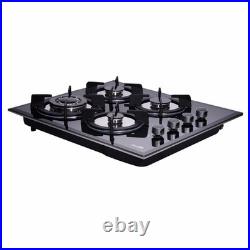 Deli-kit 24 inch Gas Cooktop Dual Fuel Sealed 4 Burners Gas DK145-A01S Cooker