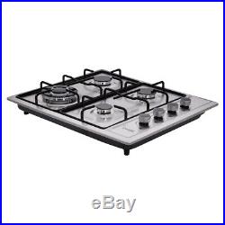 Delikit A 24 4 burners gas cooktop gas hob NG/LPG dual fuel sealed S. S panel