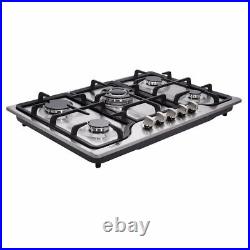 Delikit A 30 5 burners gas cooktop gas hob NG/LPG dual fuel sealed S. S panel