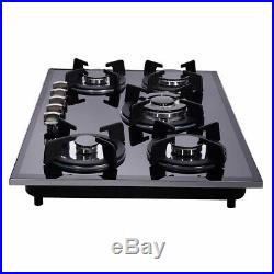 Delikit A 30 5 burners gas cooktop gas hob NG/LPG dual fuel sealed glass panel