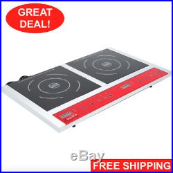 Double Countertop Induction Range/Cooker Restaurant Home NSF 120V 1800W IC18DB