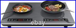 Double Induction Cooktop, 24 inch 4000W Electric cooktop with hot plate, indu