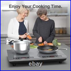 Double Induction Cooktop, 24 inch 4000W Electric cooktop with hot plate, indu