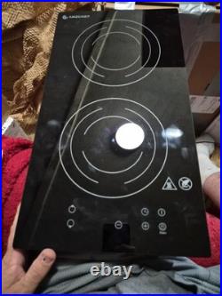 Double Induction Cooktop AMZCHEF Induction Cooker 2 Burners, Low Noise Electric