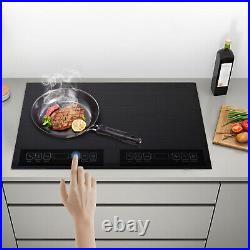 Dual Induction Cooktop Countertop 2 Burner Cooker Electric Stove Hot Plate 2KW