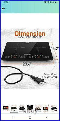 Dual Induction Cooktop Double Countertop Burner with Digital Display