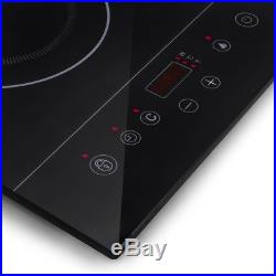 Dual Induction Counter Top Portable Lightweight Black Cook Top Electric Burner