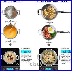 Duxtop Portable Induction Cooktop Burner, Hot Plate with LCD Silver