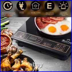 Effortless Cooking with 1800W Gold Induction Cooktop Digital Control and Timer