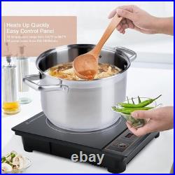 Effortless Cooking with 1800W Gold Induction Cooktop Digital Control and Timer