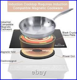 Effortless Cooking with 1800W Gold Induction Cooktop Digital Control and Timer