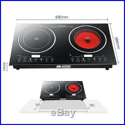Electric 2400W Build in / Cooktop Cooking Dual Induction Cooker Cooktop Burner