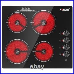 Electric Ceramic Cooktop 1/2/4/5 Burner Built-in Hot Plate Heat Indicator