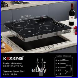 Electric Ceramic Cooktop 1/2/4/5 Burner Built-in Hot Plate Heat Indicator