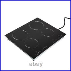 Electric Ceramic Cooktop 4 Burner Built-In/Countertop Stovetop knob Control 110V