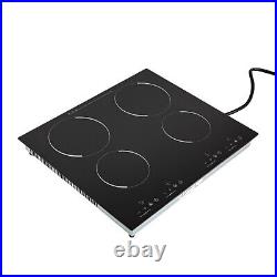 Electric Ceramic Cooktop 4 Burners Built-In Sensor Touch-Control Black 110V