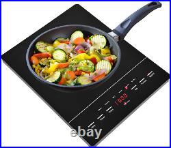 Electric Cooktop 110V Countertop Ceramic Electric Stove with Single Burner, Timer