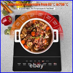 Electric Cooktop 110V Countertop Ceramic Electric Stove with Single Burner, Timer