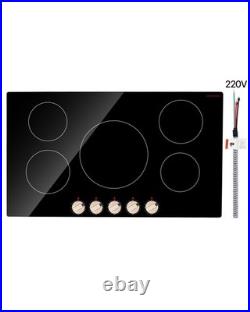 Electric Cooktop 12/24/30/36 Ceramic Induction Cooker 2/4/5 Burners Knob