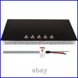 Electric Cooktop 12/24/30/36 Ceramic Induction Cooker 2/4/5 Burners Knob