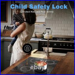 Electric Cooktop 24'' 4 Burners Stove Top Built-in Radiant Ceramic Sensor Touch