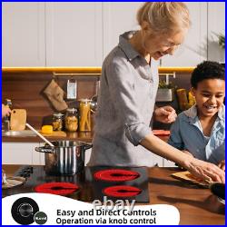 Electric Cooktop 24 inch Built-in Electric Cooktop with 4 burners 220-240V 6700W