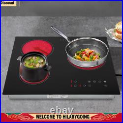 Electric Cooktop 24 inch Built-in Electric Stove Top 110V 2600W Knob Control US