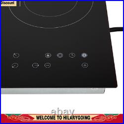 Electric Cooktop 24 inch Built-in Electric Stove Top 110V 2600W Knob Control US