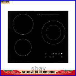 Electric Cooktop 24 inch Built-in Electric Stove Top 110V 2600W Knob Control US