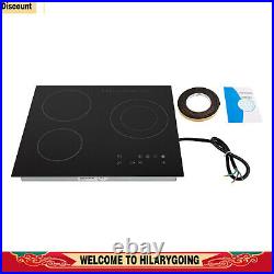 Electric Cooktop 24 inch Built-in Electric Stove Top 110V 2600W Knob Control US Electric Cooktop 24 inch Built-in Electric Stove Top 110V 2600W Knob Control US