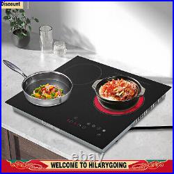 Electric Cooktop 24 inch Built-in Electric Stove Top 110V 2600W Knob Control US Electric Cooktop 24 inch Built-in Electric Stove Top 110V 2600W Knob Control US