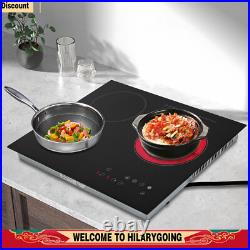 Electric Cooktop 24 inch Built-in Electric Stove Top 110V 2600W Knob Control US