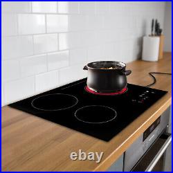 Electric Cooktop 24 inch Built-in Electric Stove Top 110V 2600W Knob Control US