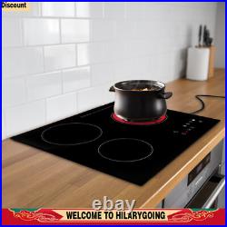Electric Cooktop 24 inch Built-in Electric Stove Top 110V 2600W Knob Control US