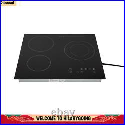 Electric Cooktop 24 inch Built-in Electric Stove Top 110V 2600W Knob Control US