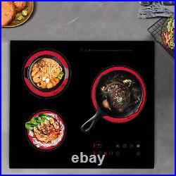 Electric Cooktop 24 inch Built-in Electric Stove Top 110V 2600W Knob Control US